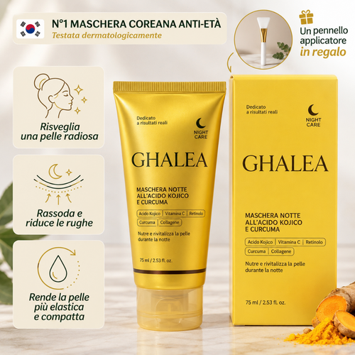 Maschera Coreana Anti-Età con Collagene e Curcuma