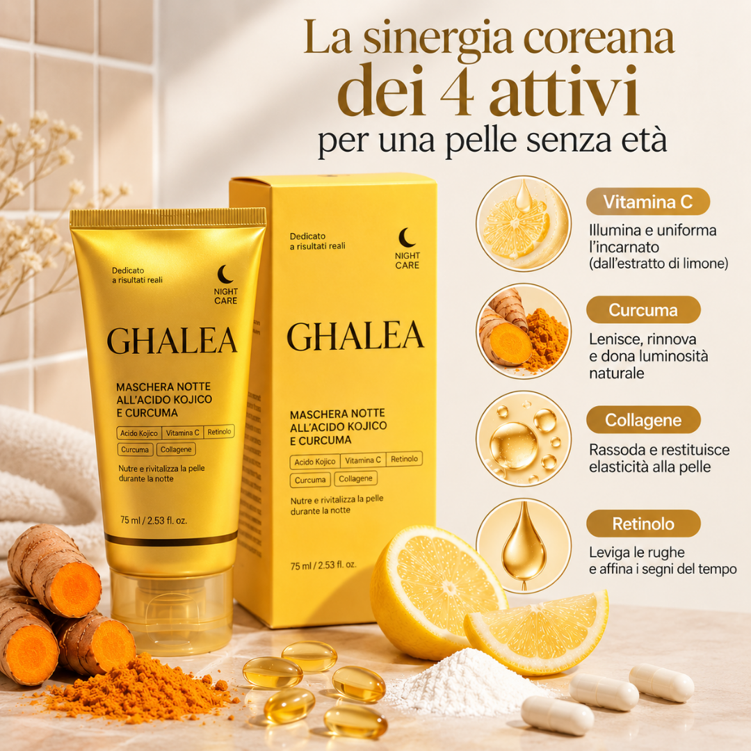 Maschera Coreana Anti-Età con Collagene e Curcuma