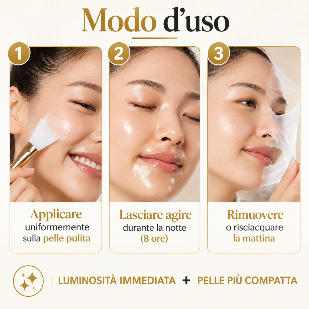 Maschera Coreana Anti-Età con Collagene e Curcuma