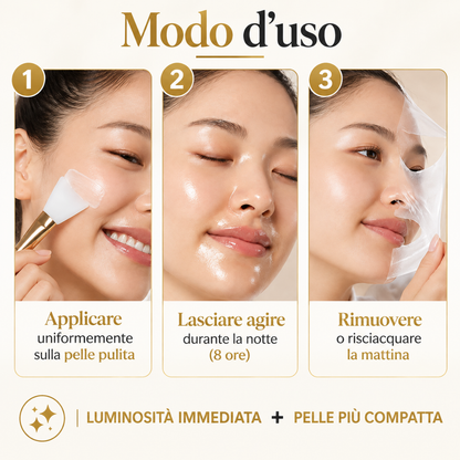 Maschera Coreana Anti-Età con Collagene e Curcuma