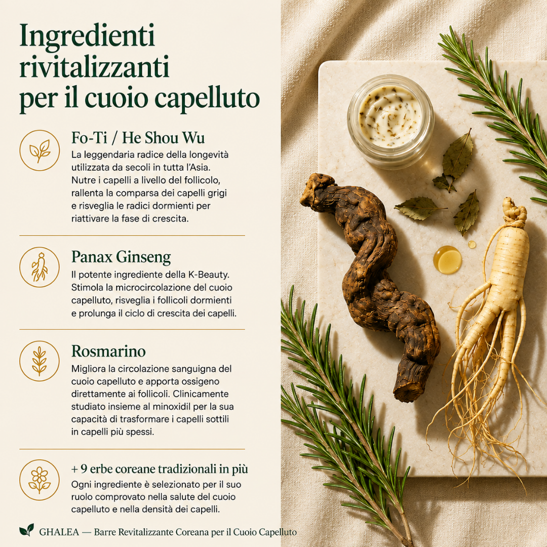 Rituale Coreano delle 12 Erbe per il Cuoio Capelluto — GHALEA